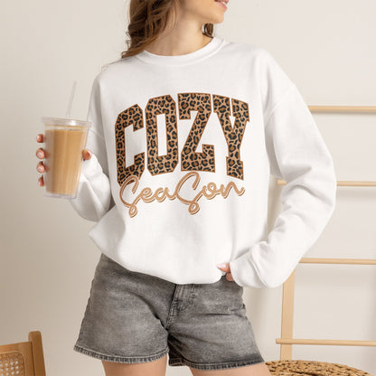 Cozy Season Leopard Crewneck Sweatshirt