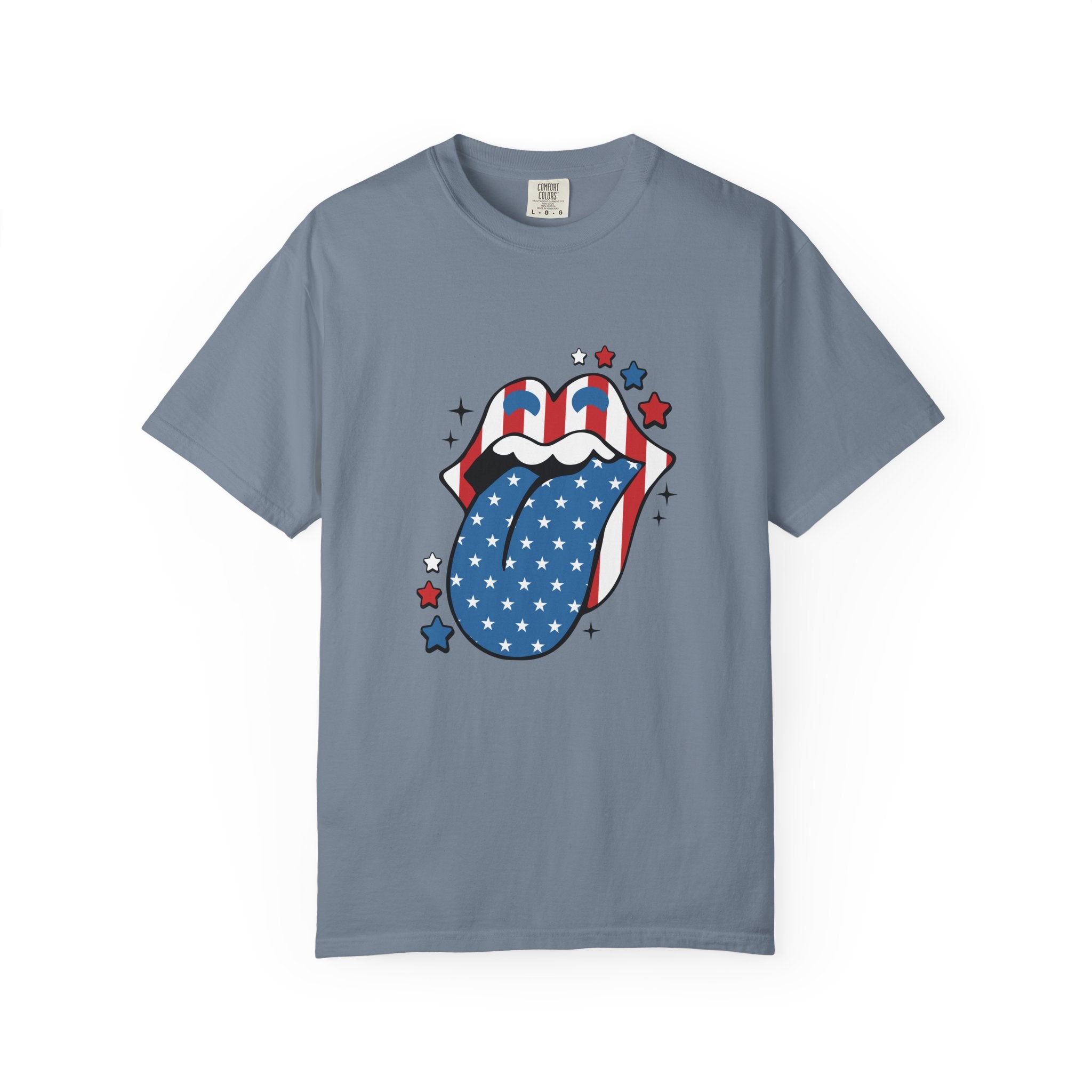 Patriotic Rock 'n' Roll Tongue T-Shirt
