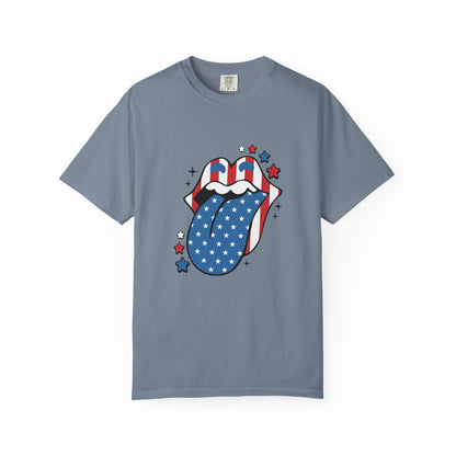 Patriotic Rock 'n' Roll Tongue T-Shirt