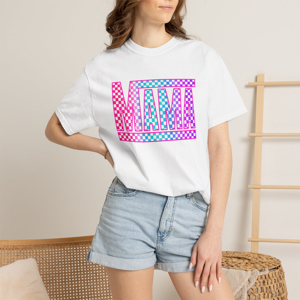 Mama Checkerboard Graphic Tee