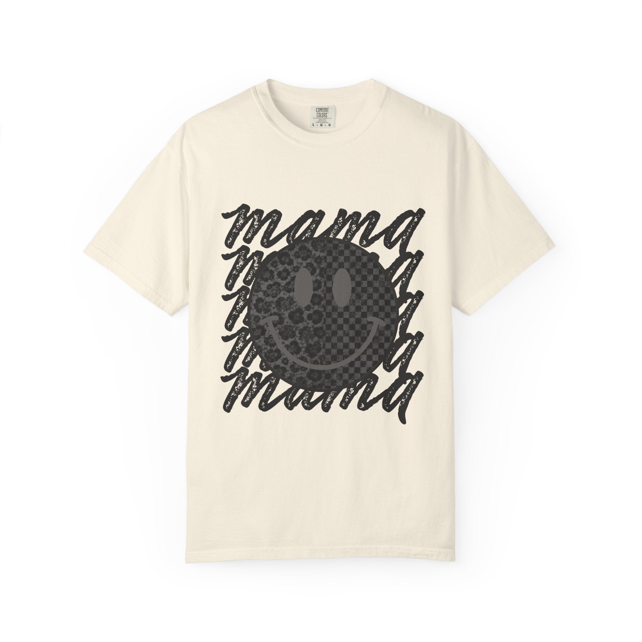 Mama Smiley Leopard Print T-Shirt
