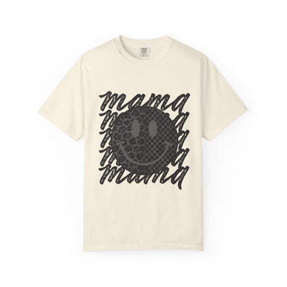 Mama Smiley Leopard Print T-Shirt