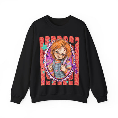 Chucky Horror Crewneck Sweatshirt — Retro Killer Doll Graphic