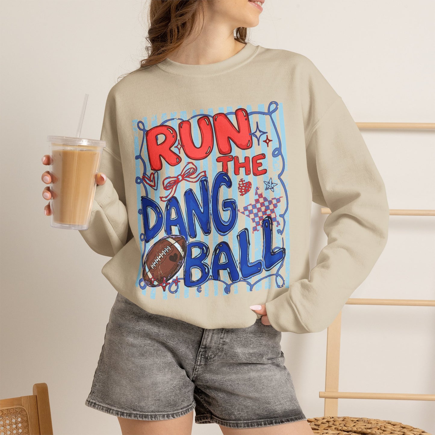 Run the Dang Ball Sweatshirt — Funny Football Crewneck