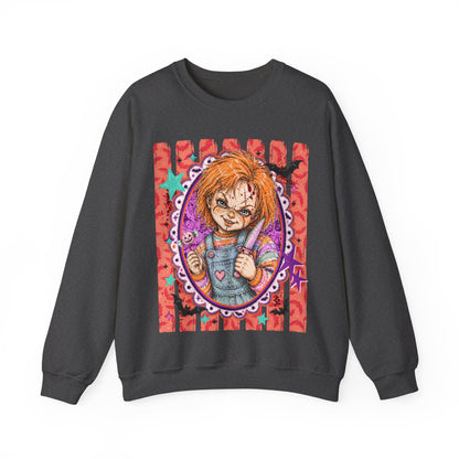 Chucky Horror Crewneck Sweatshirt — Retro Killer Doll Graphic