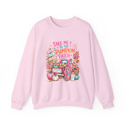 Pumpkin Patch Crewneck Sweatshirt — "Take Me to the Pumpkin Patch" Fall Sweater