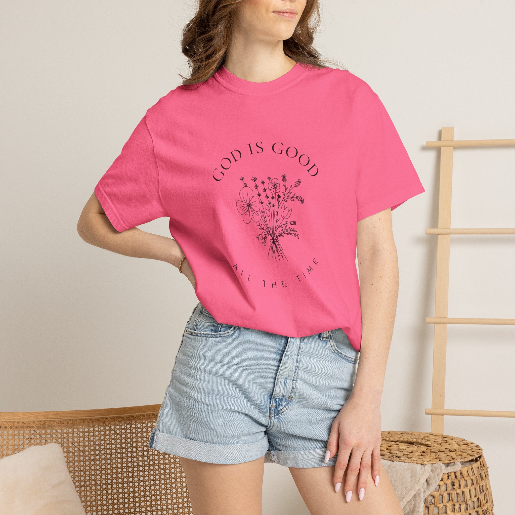 God Is Good Floral T-Shirt — 'God Is Good All The Time' Christian Tee