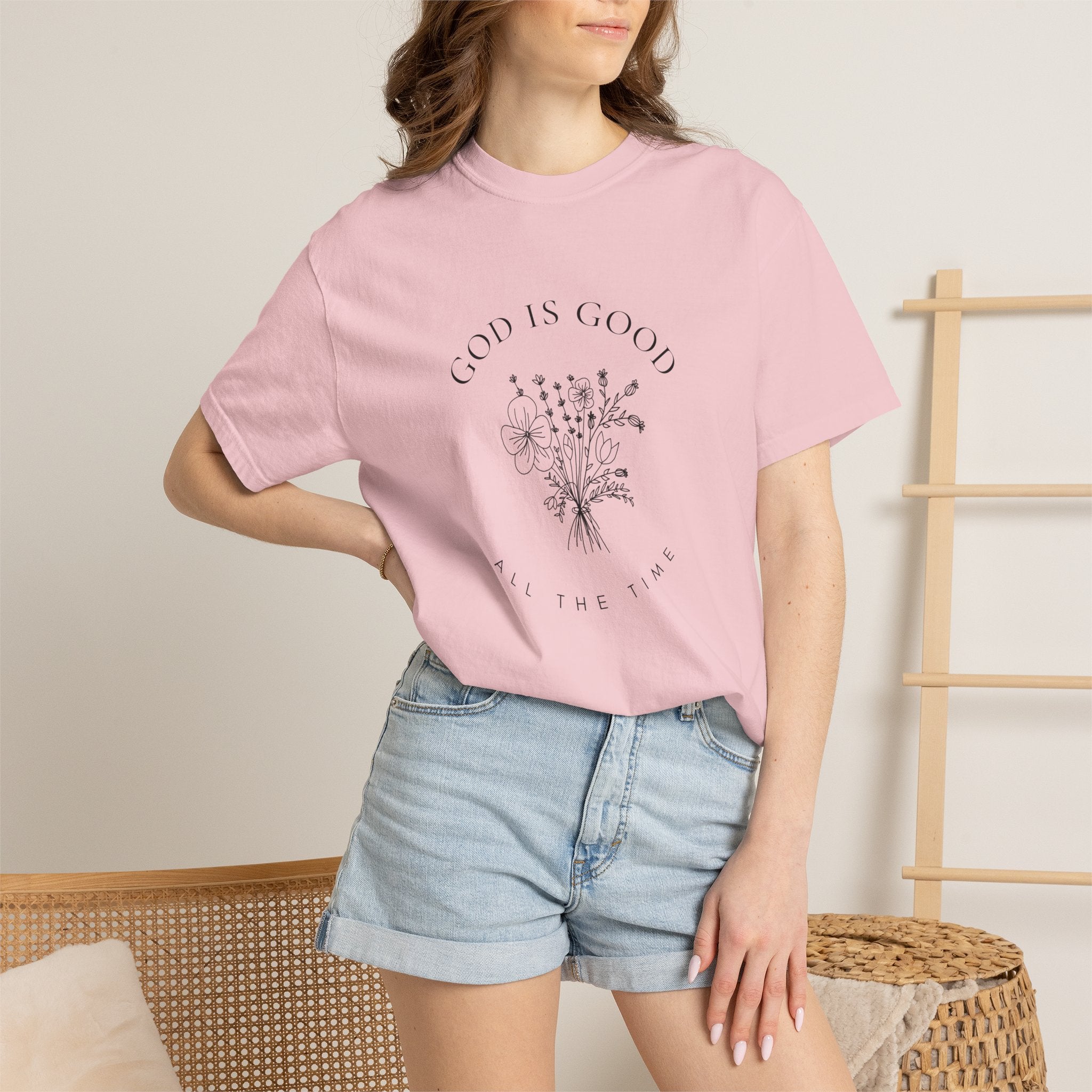 God Is Good Floral T-Shirt — 'God Is Good All The Time' Christian Tee