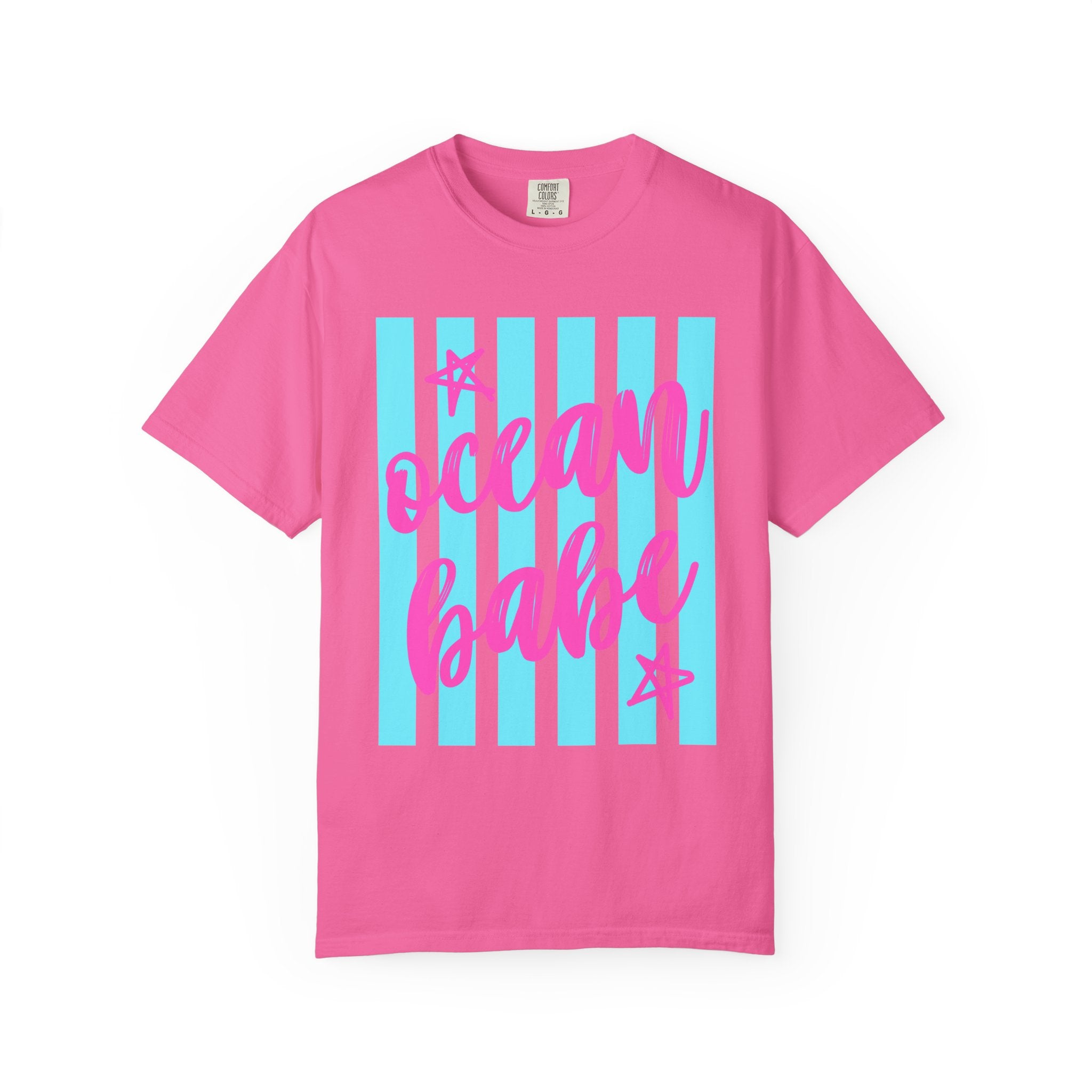 Ocean Babe T-Shirt — Retro Striped Beach Graphic Tee