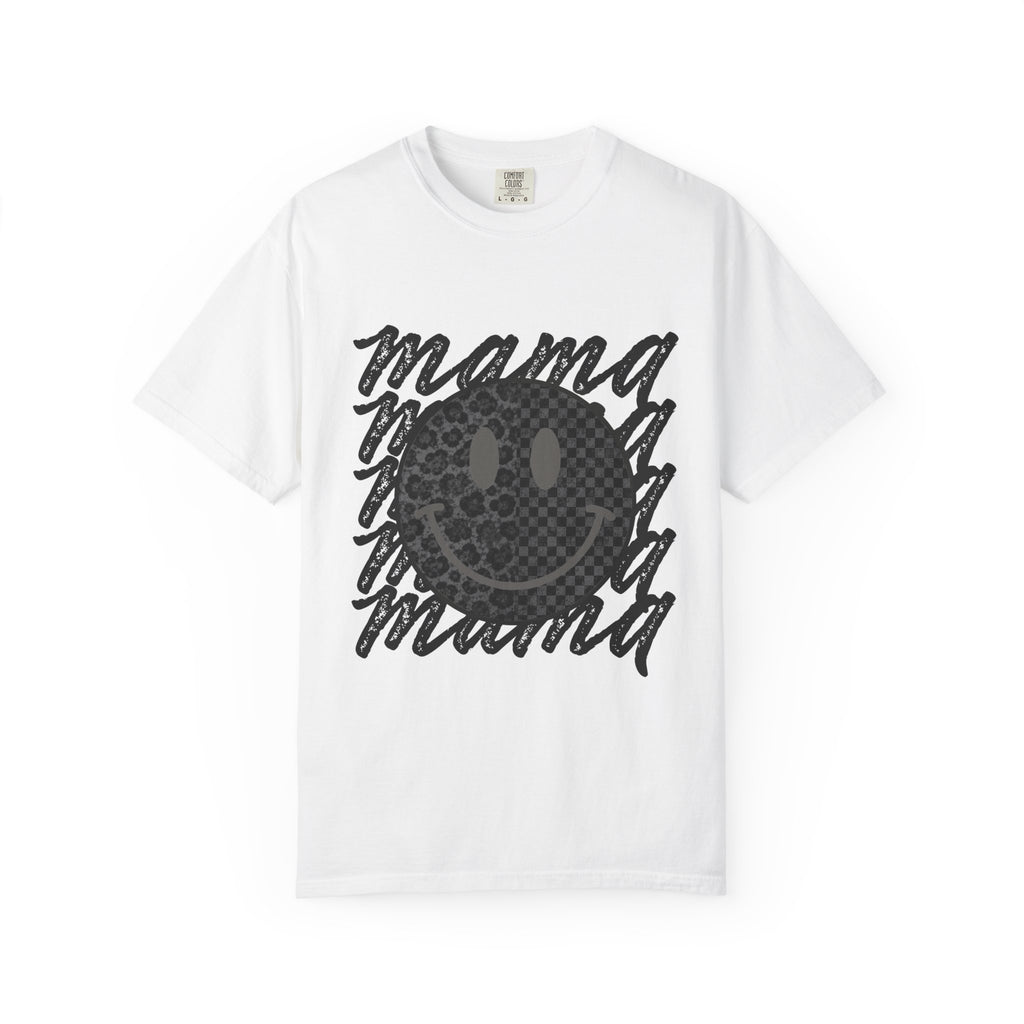 Mama Smiley Leopard Print T-Shirt