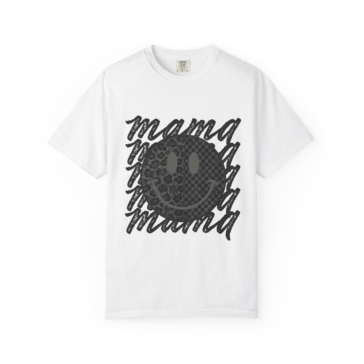 Mama Smiley Leopard Print T-Shirt
