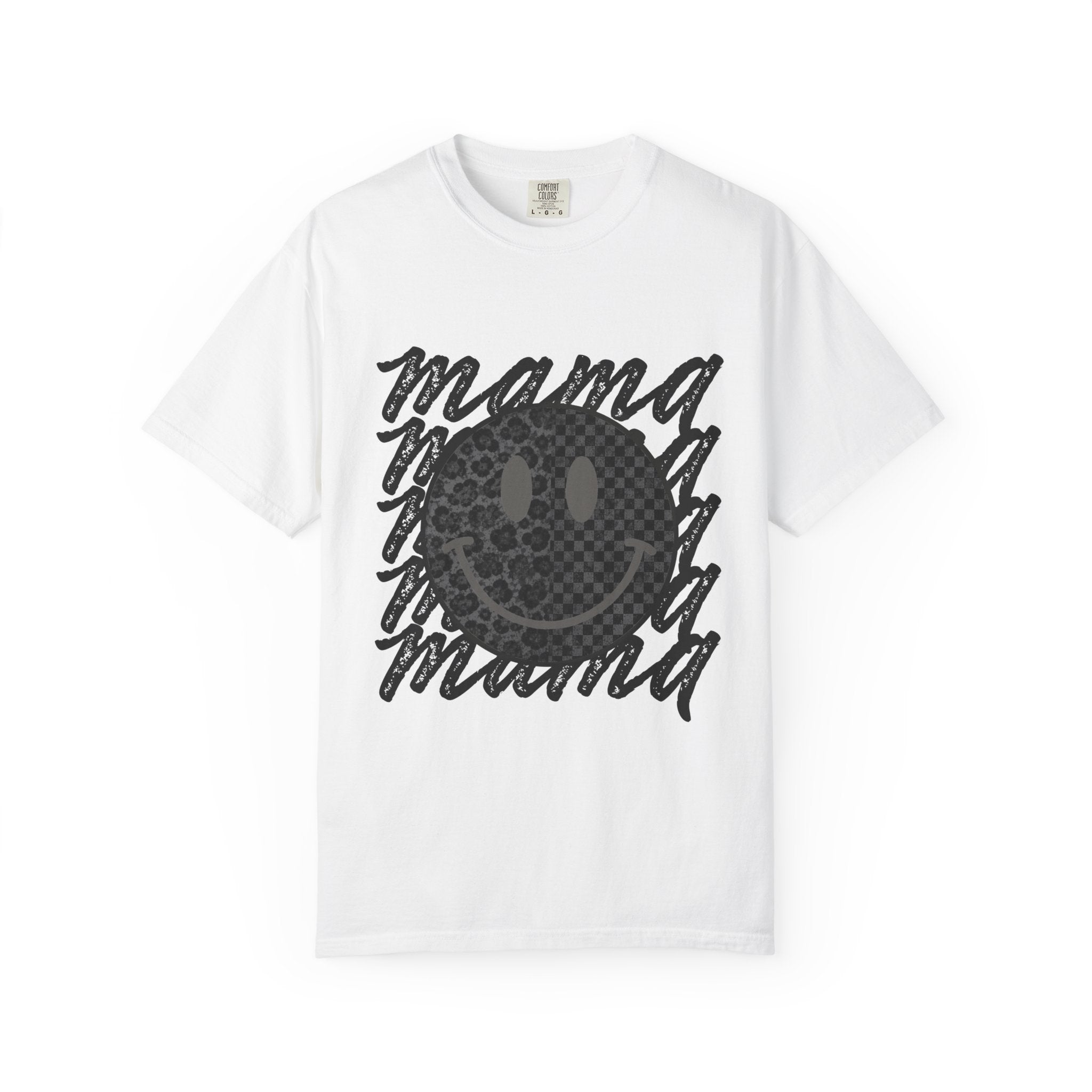 Mama Smiley Leopard Print T-Shirt