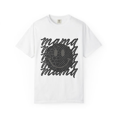 Mama Smiley Leopard Print T-Shirt