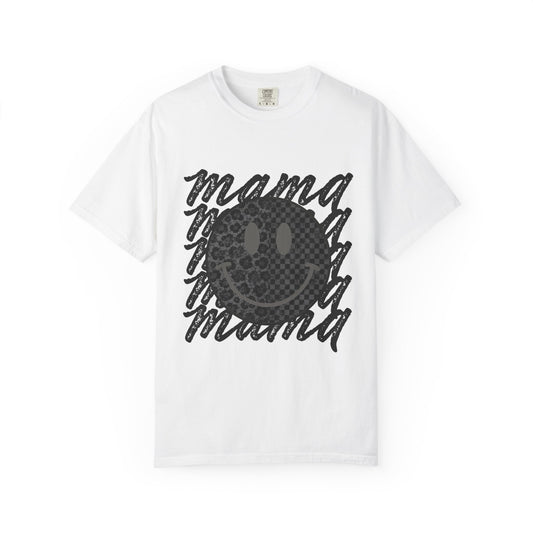Mama Smiley Leopard Print T-Shirt