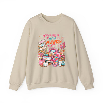 Pumpkin Patch Crewneck Sweatshirt — "Take Me to the Pumpkin Patch" Fall Sweater