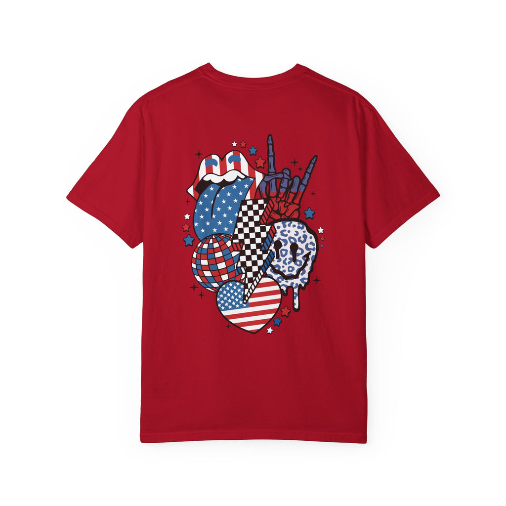 Patriotic Rock 'n' Roll Tongue T-Shirt