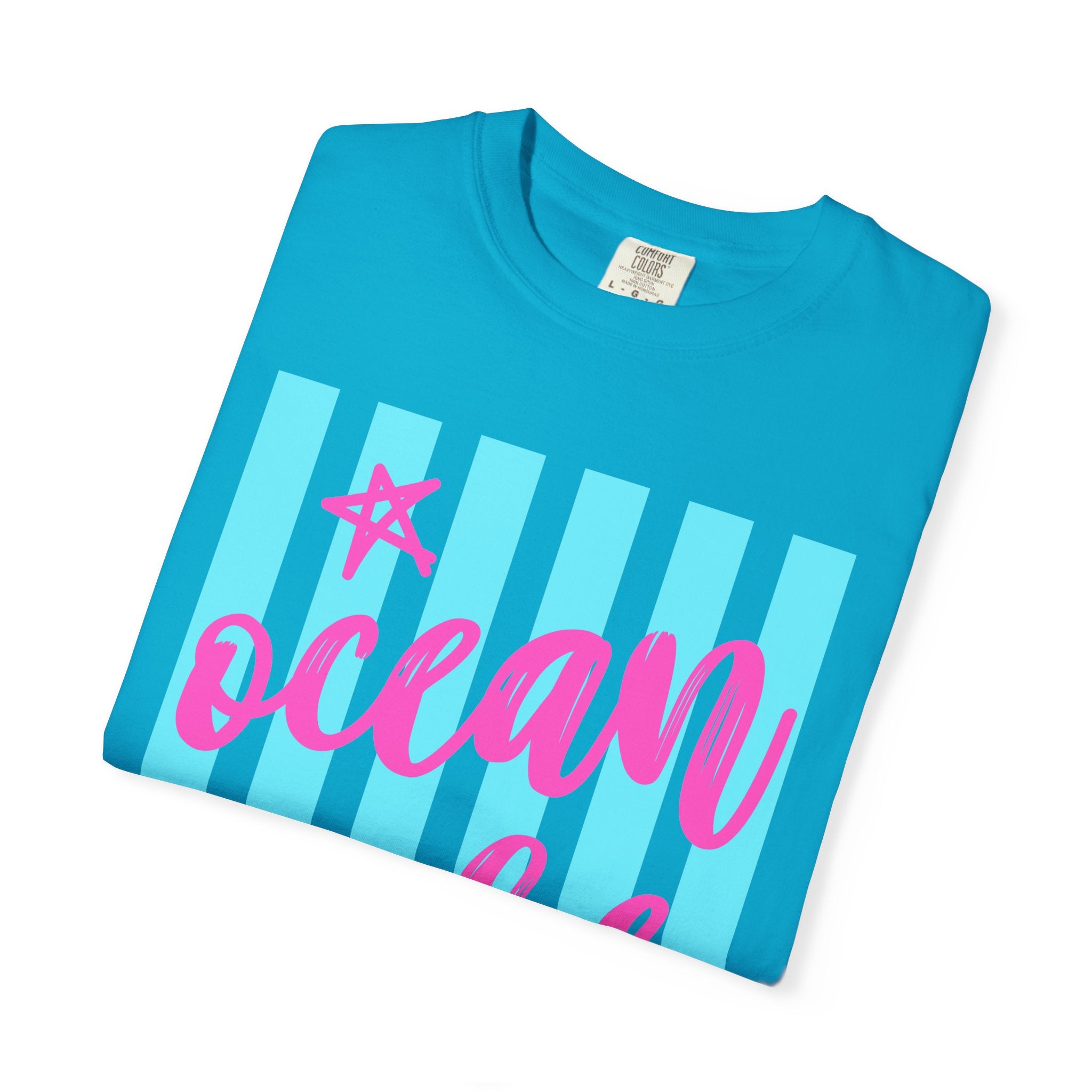 Ocean Babe T-Shirt — Retro Striped Beach Graphic Tee