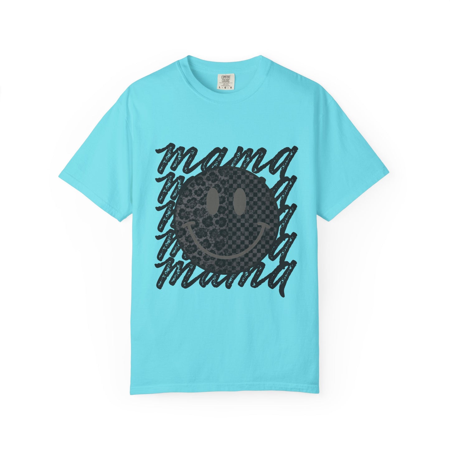 Mama Smiley Leopard Print T-Shirt
