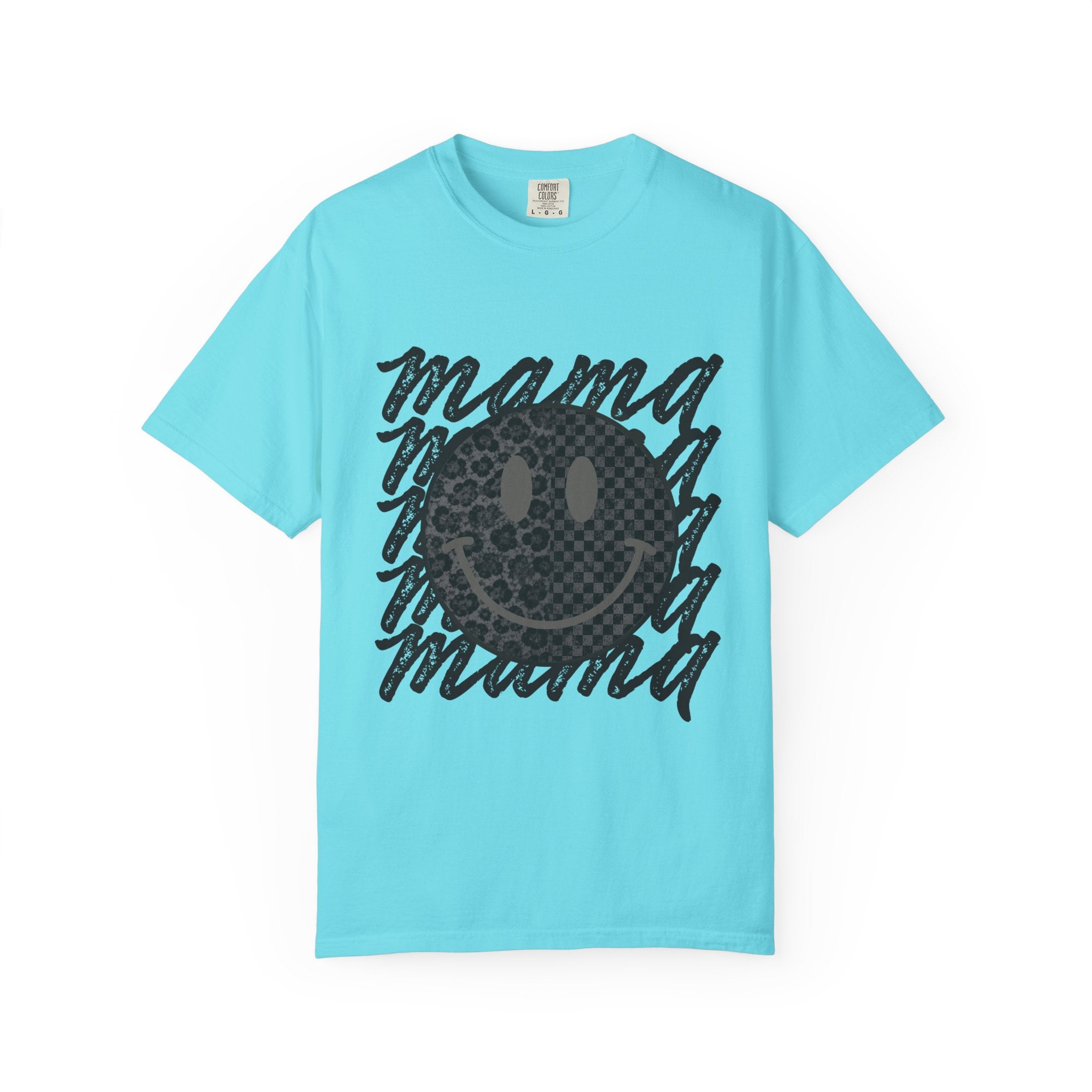 Mama Smiley Leopard Print T-Shirt