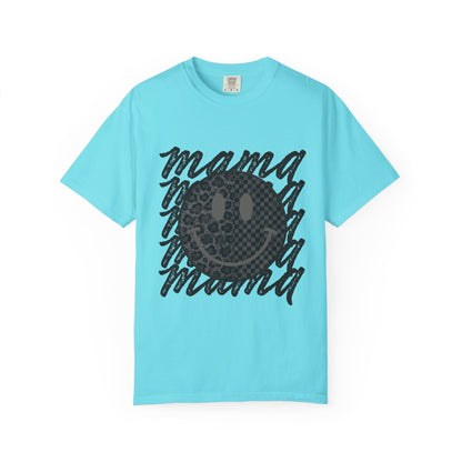 Mama Smiley Leopard Print T-Shirt