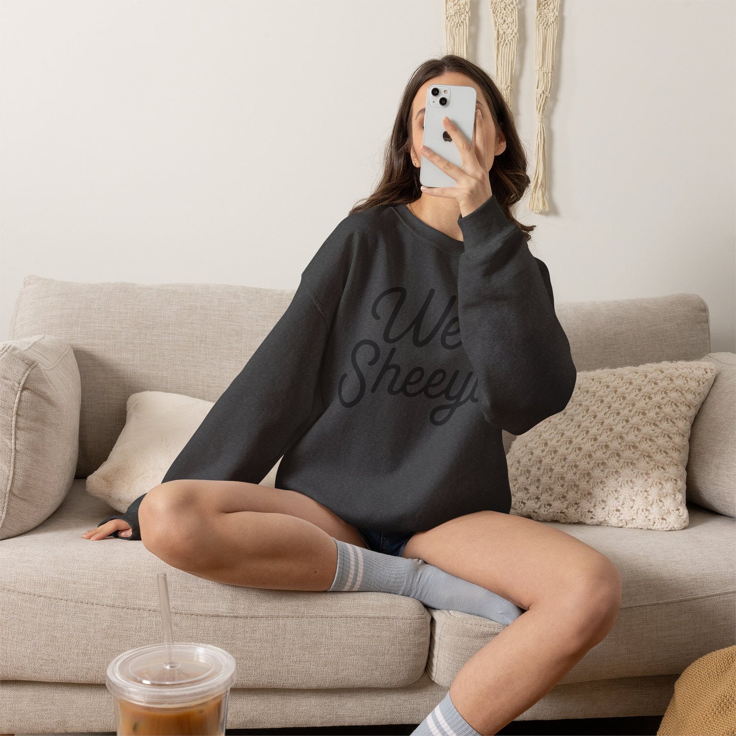Well Sheeyit Crewneck Sweatshirt — Funny Script Graphic Pullover