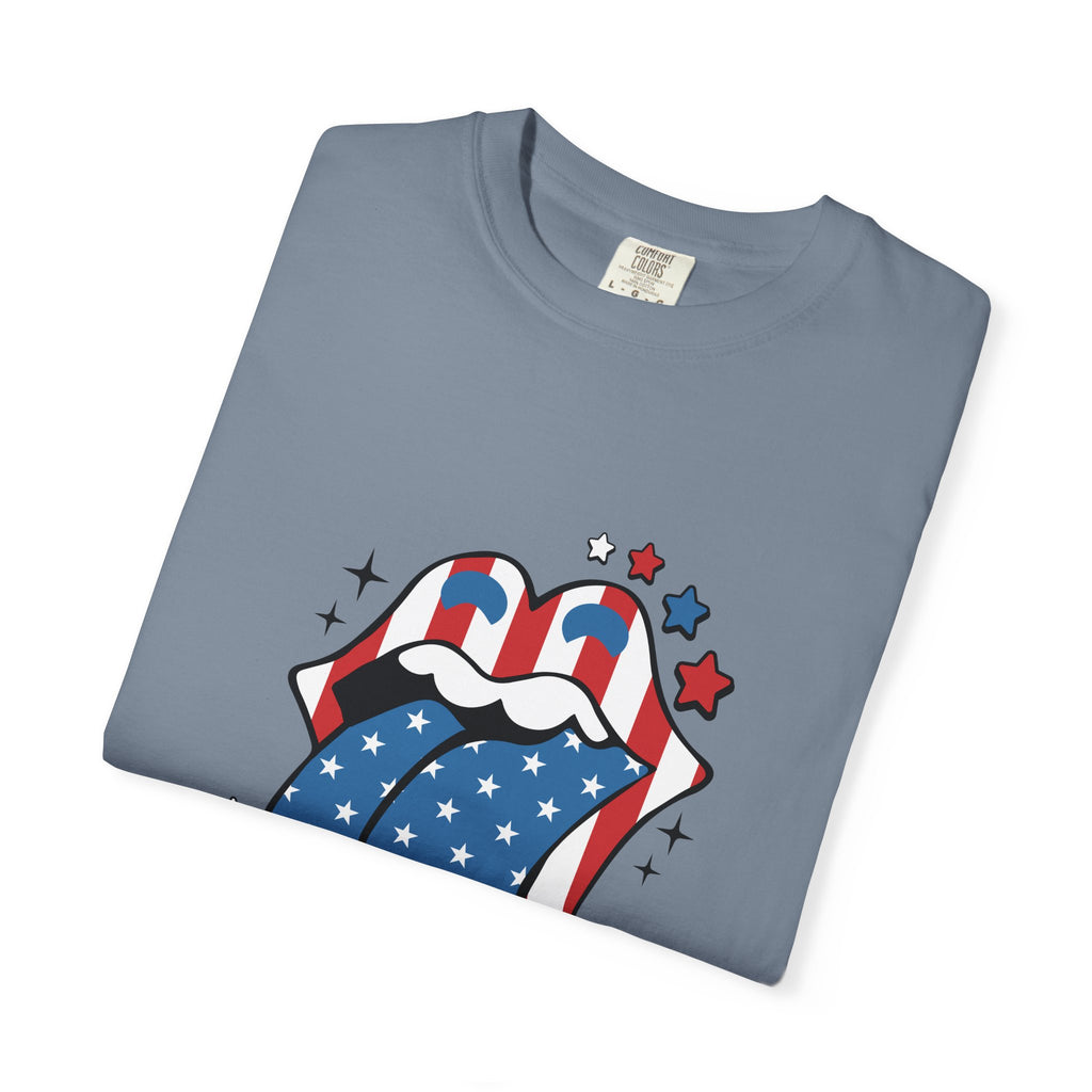 Patriotic Rock 'n' Roll Tongue T-Shirt