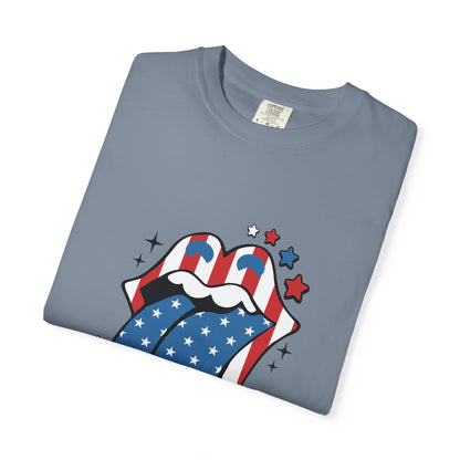 Patriotic Rock 'n' Roll Tongue T-Shirt