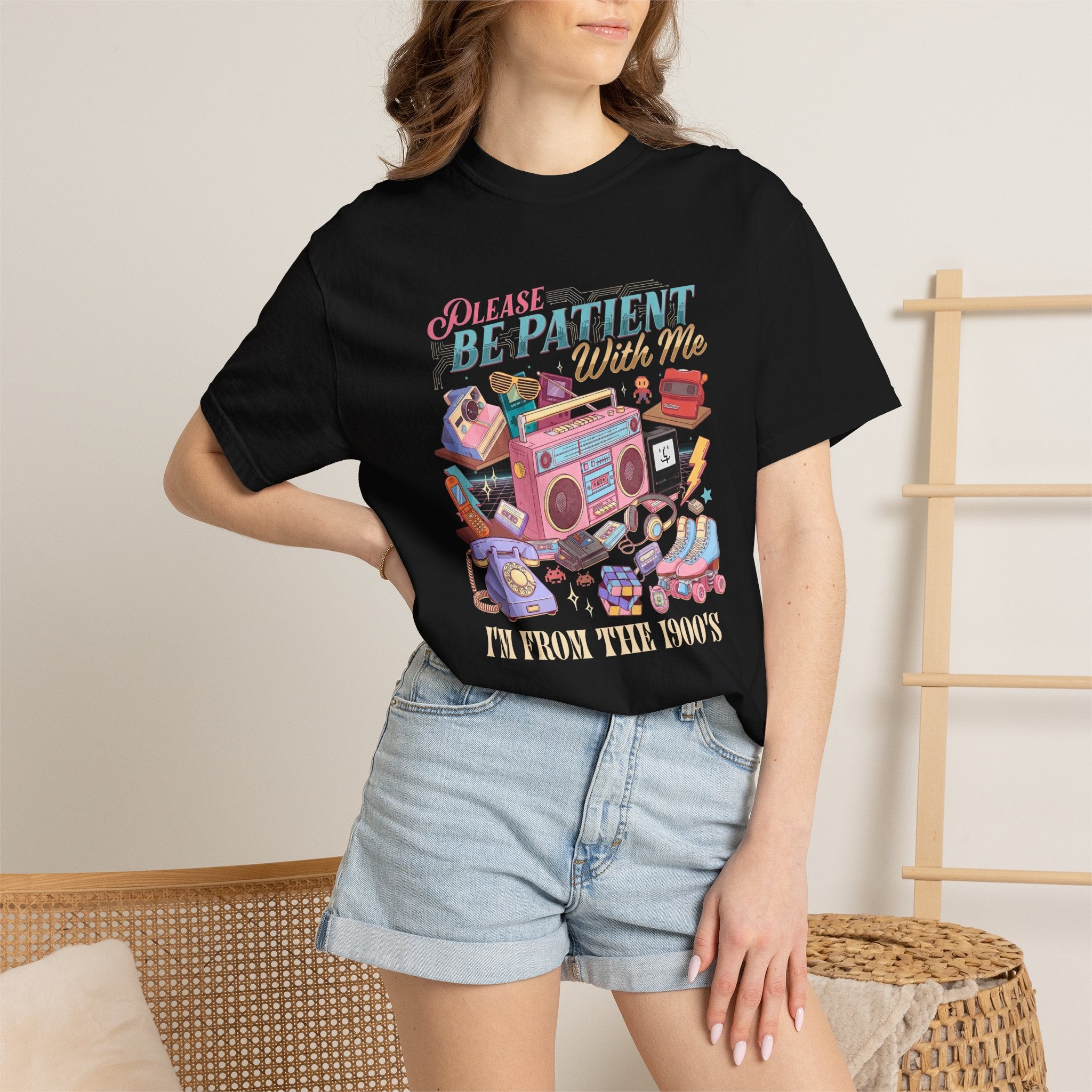 Be Patient With Me Graphic T-Shirt — Vintage Radio & Cozy Retro Comfort Tee