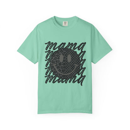 Mama Smiley Leopard Print T-Shirt