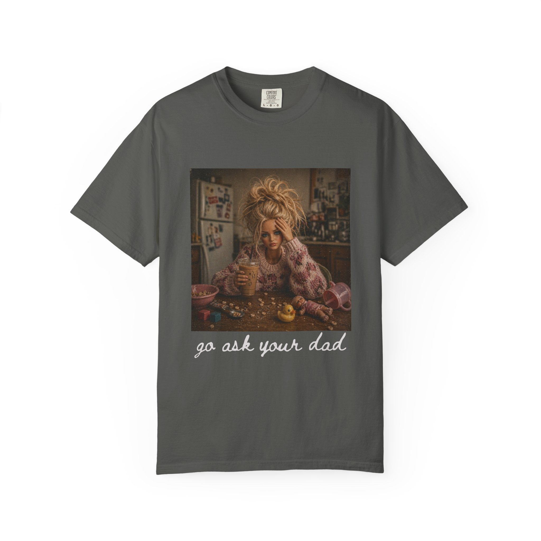 Vintage Doll Tea Party T-Shirt — 'go ask your dad” Graphic Tee