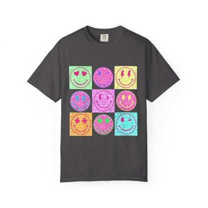 Neon Retro Happy Face T-Shirt