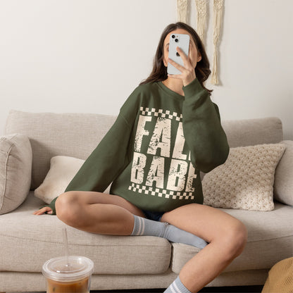 Fall Babe Sweatshirt — Vintage Distressed Autumn Crewneck