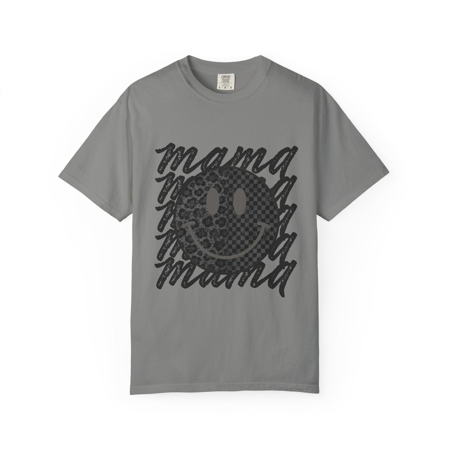 Mama Smiley Leopard Print T-Shirt