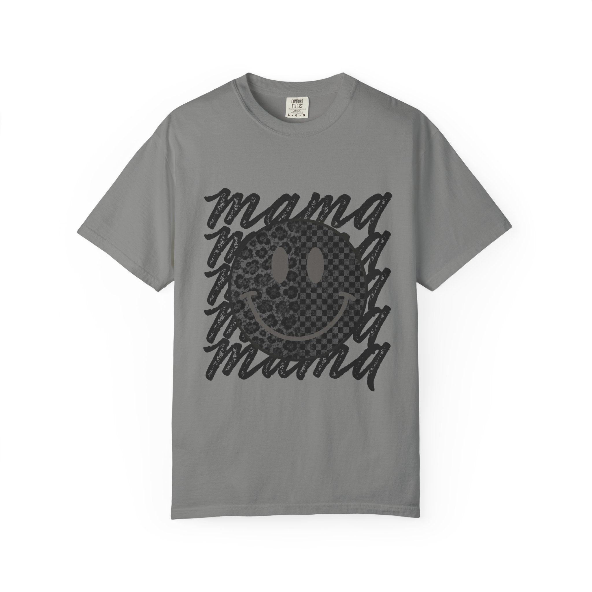 Mama Smiley Leopard Print T-Shirt