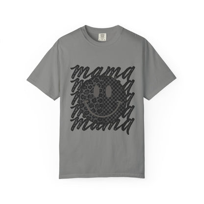 Mama Smiley Leopard Print T-Shirt