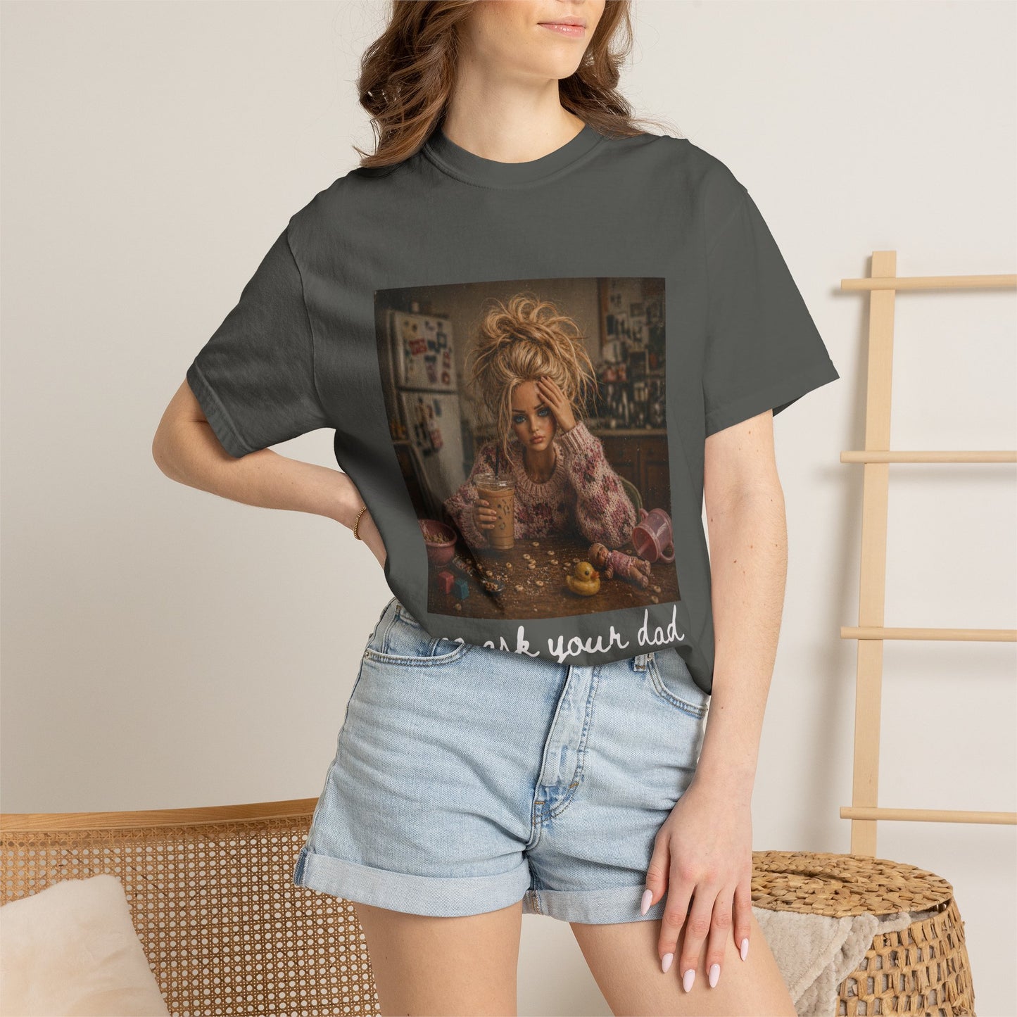 Vintage Doll Tea Party T-Shirt — 'go ask your dad” Graphic Tee