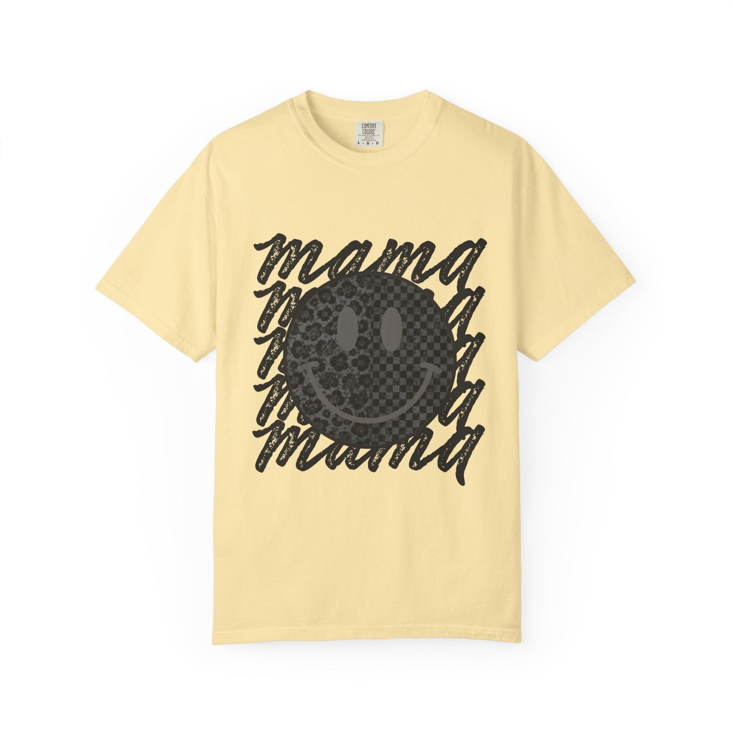 Mama Smiley Leopard Print T-Shirt