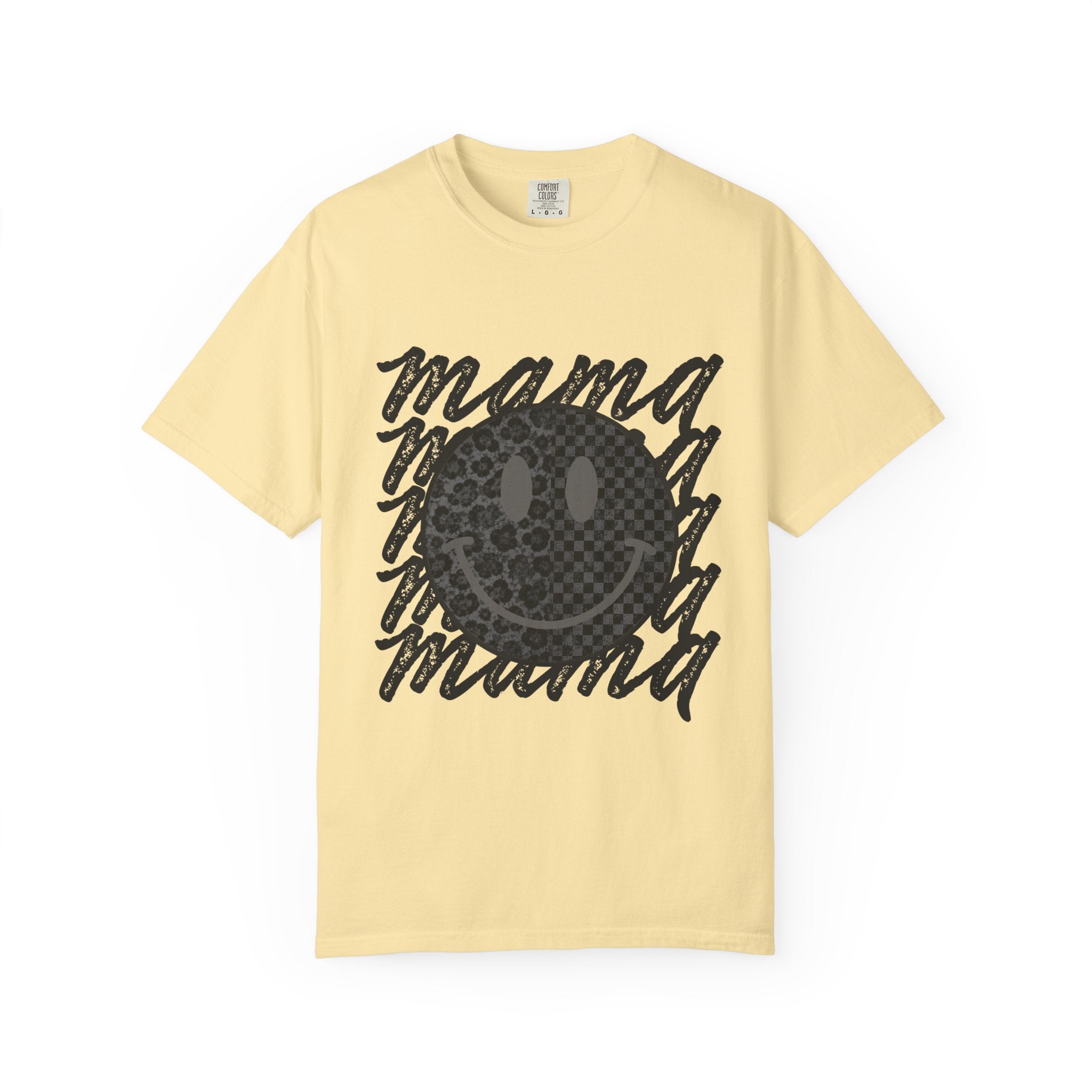 Mama Smiley Leopard Print T-Shirt