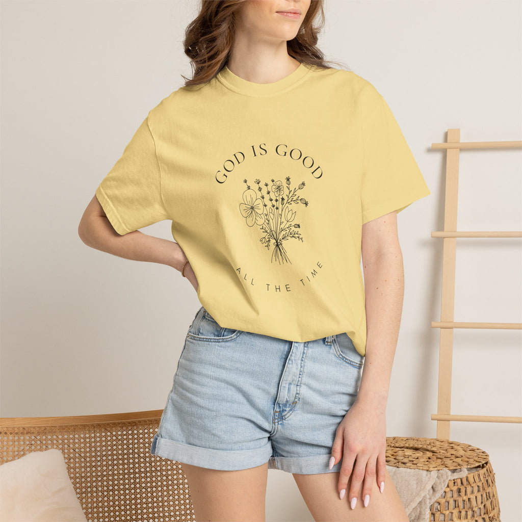 God Is Good Floral T-Shirt — 'God Is Good All The Time' Christian Tee