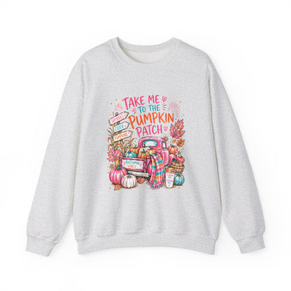 Pumpkin Patch Crewneck Sweatshirt — "Take Me to the Pumpkin Patch" Fall Sweater