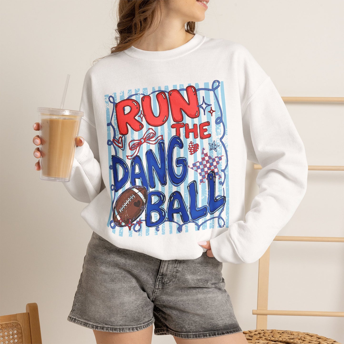 Run the Dang Ball Sweatshirt — Funny Football Crewneck