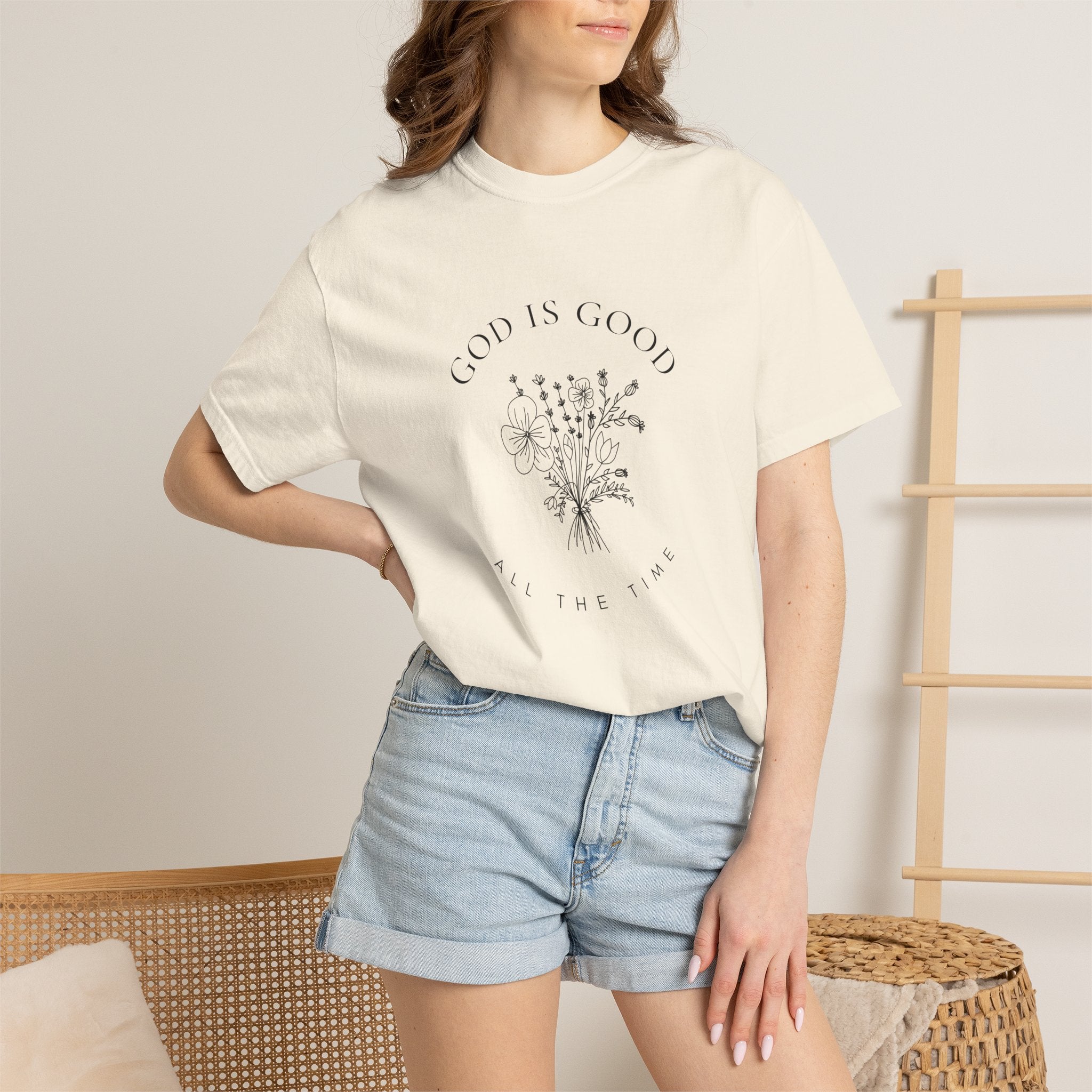 God Is Good Floral T-Shirt — 'God Is Good All The Time' Christian Tee