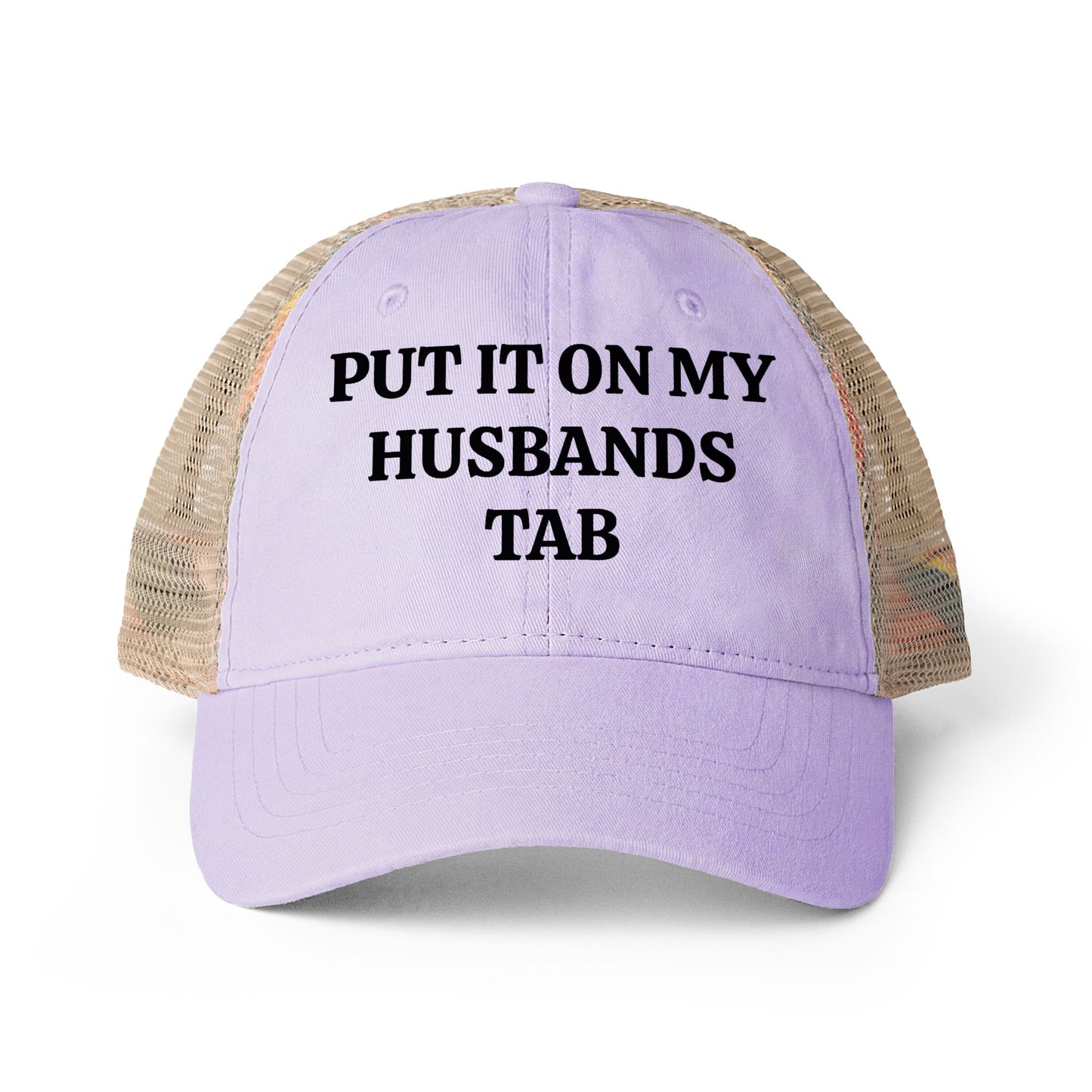 Women's Washed Mesh-Back Cap “Put it on my husbands tab”