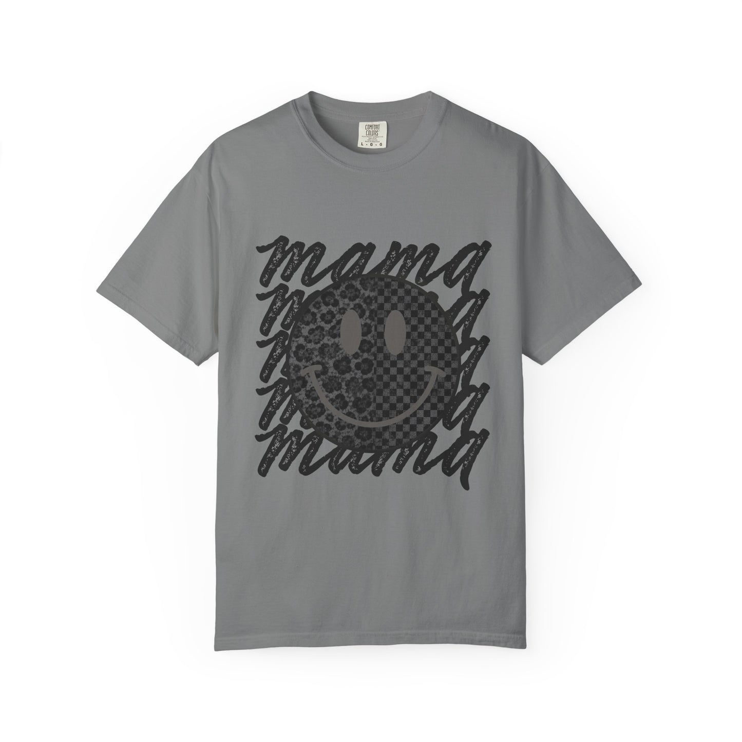 Mama Smiley Leopard Print T-Shirt