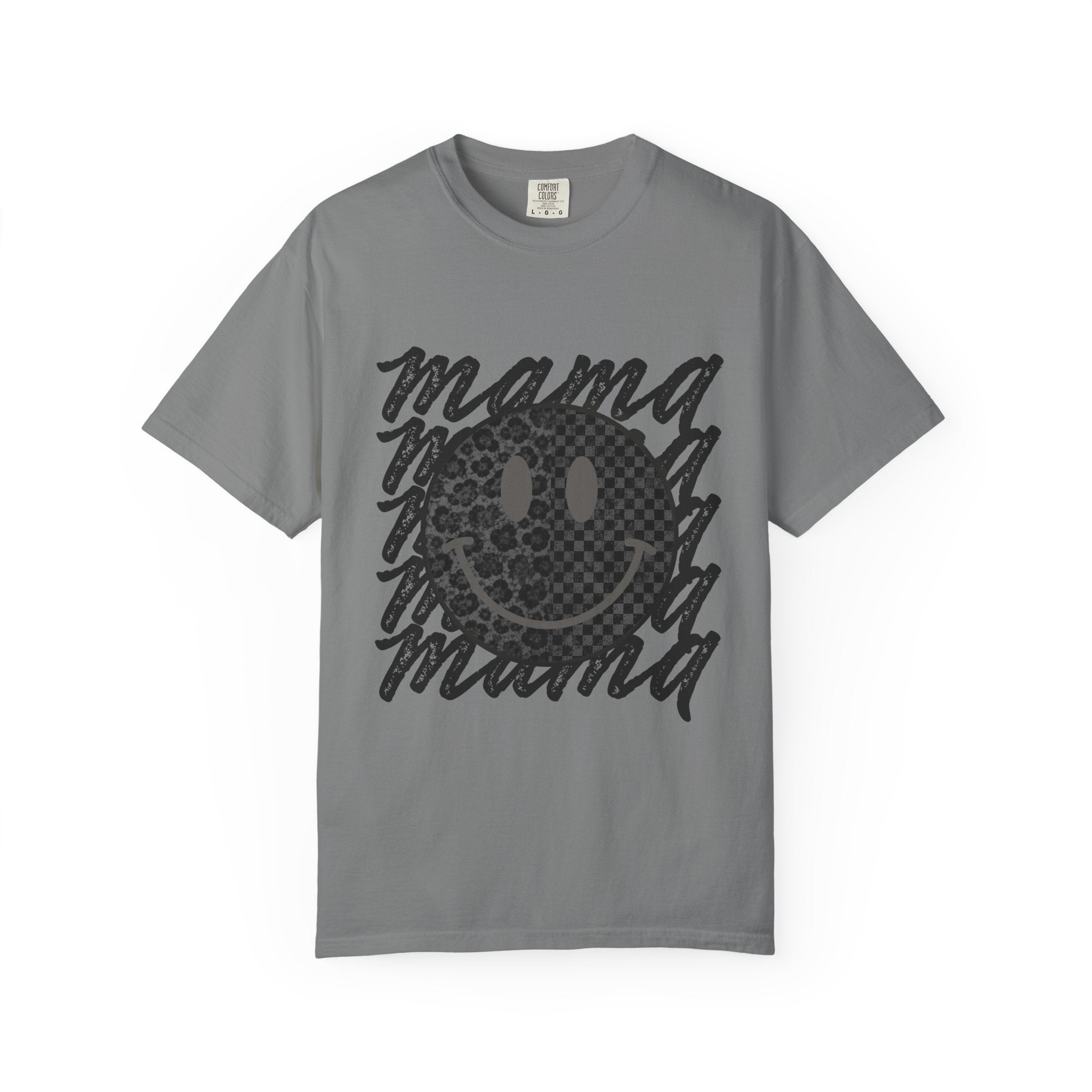 Mama Smiley Leopard Print T-Shirt