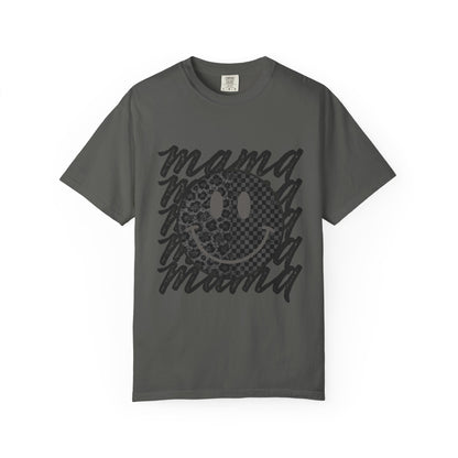 Mama Smiley Leopard Print T-Shirt