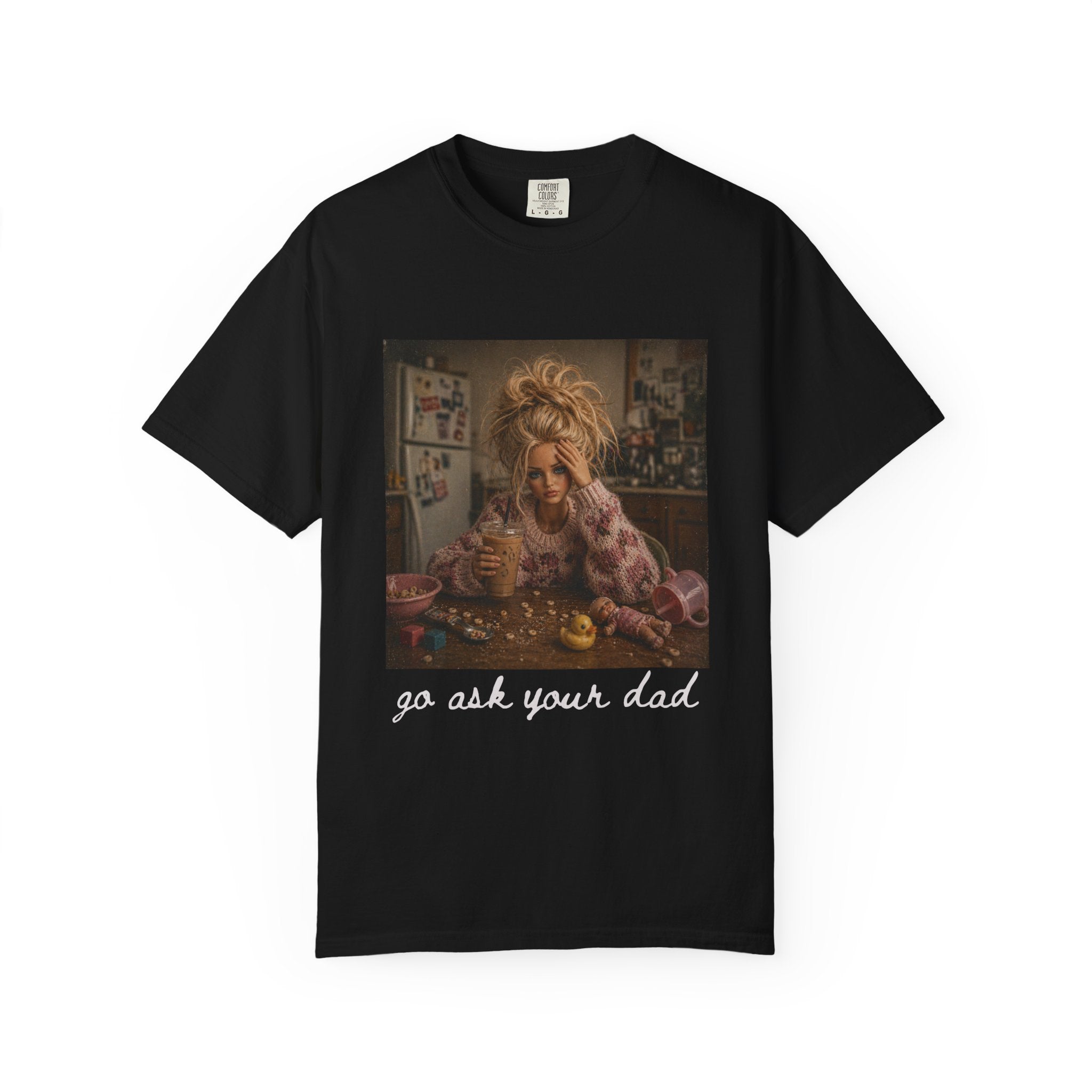 Vintage Doll Tea Party T-Shirt — 'go ask your dad” Graphic Tee