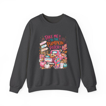 Pumpkin Patch Crewneck Sweatshirt — "Take Me to the Pumpkin Patch" Fall Sweater