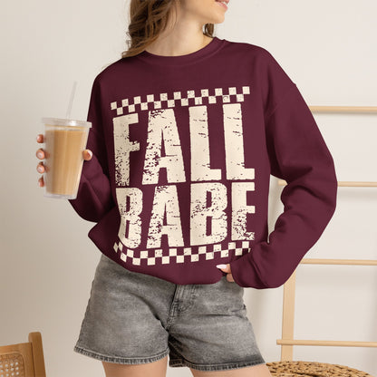Fall Babe Sweatshirt — Vintage Distressed Autumn Crewneck