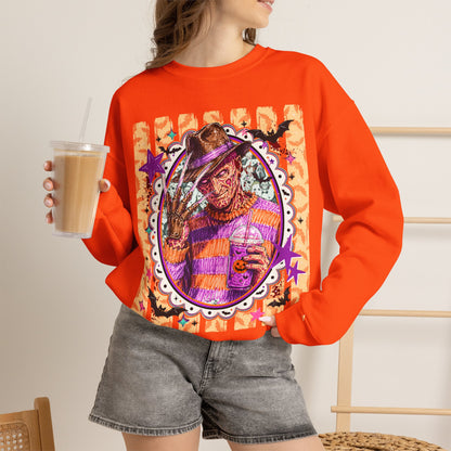 Horror Icon Sweatshirt — Colorful Freddy Krueger Portrait Crewneck